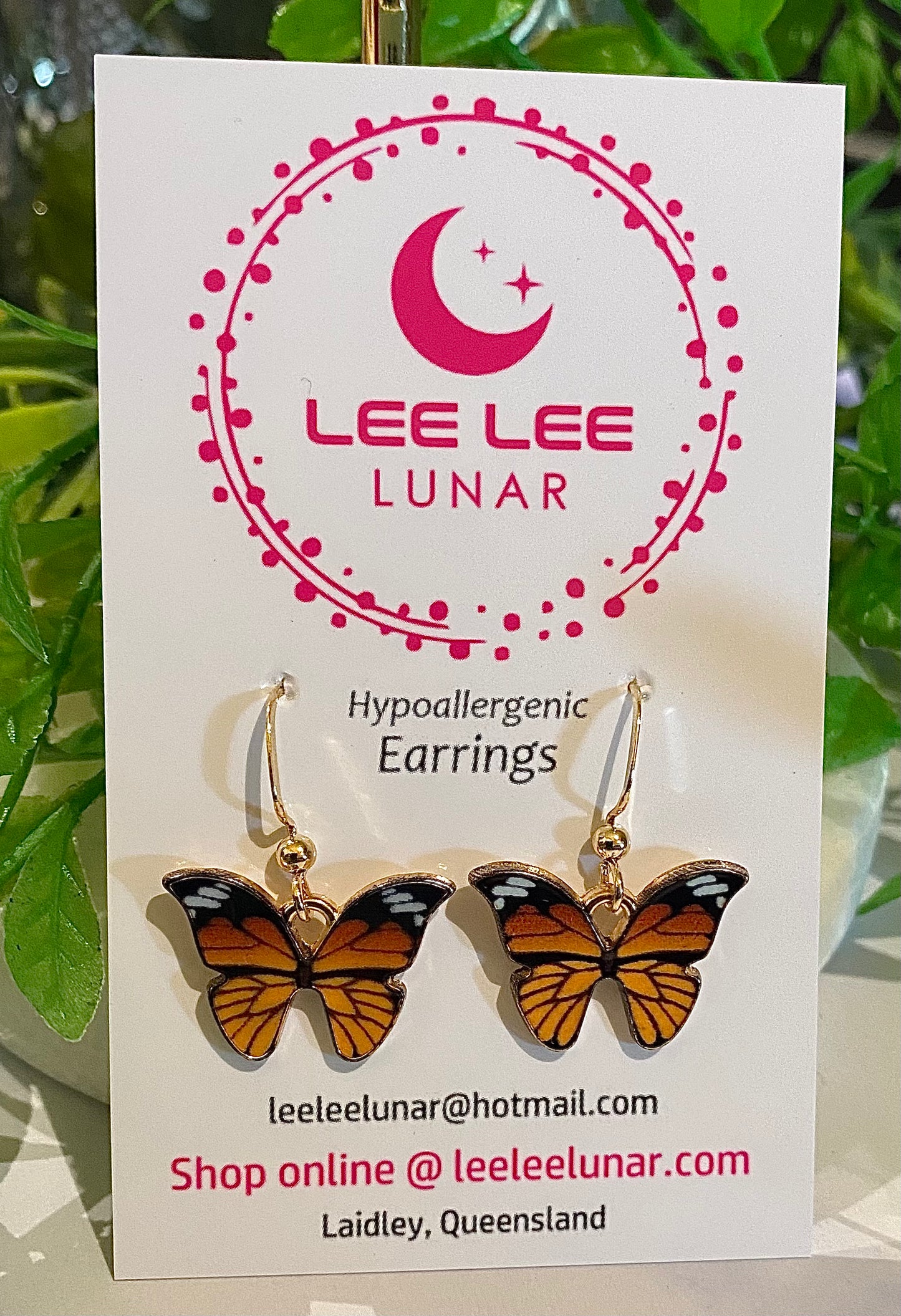 Butterfly Earrings Orange