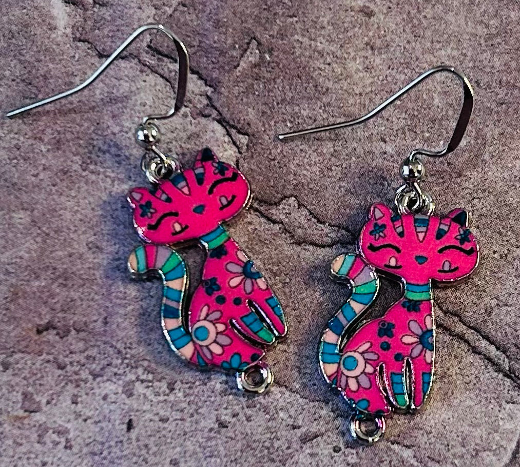 Cat Earrings - 3 Colours Available
