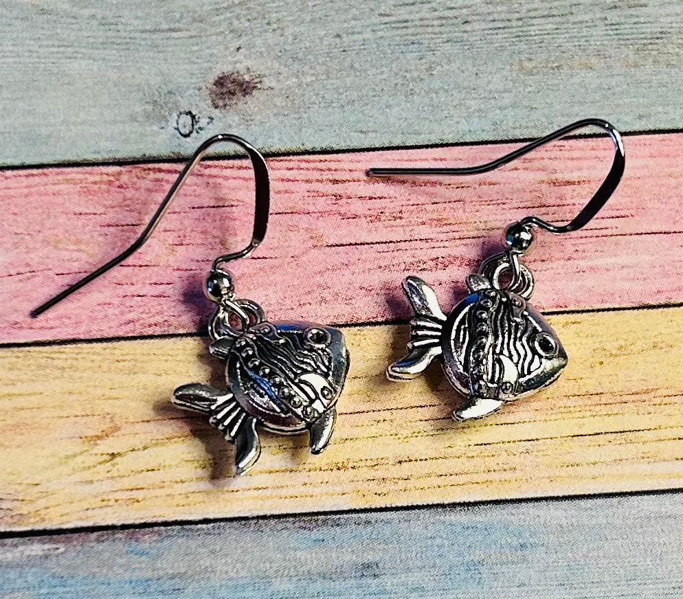 Silver Fish Earrings
