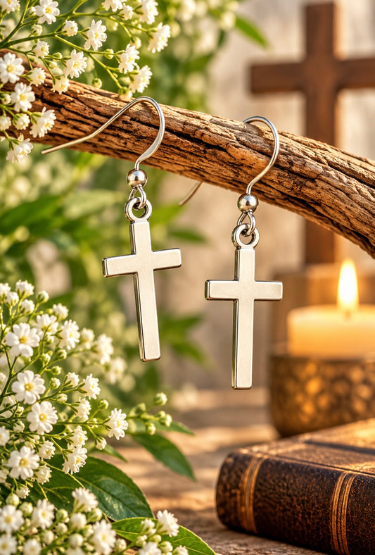 Cross Earrings - Medium