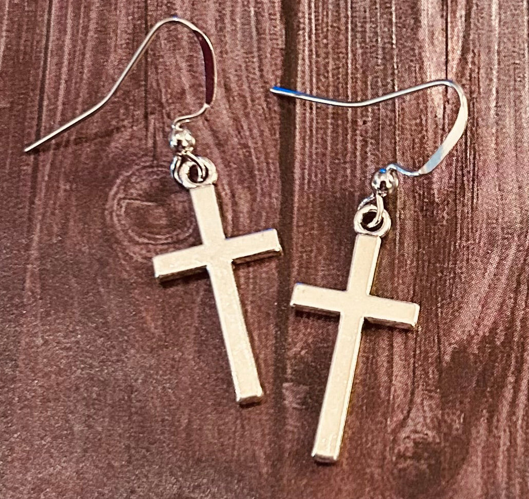 Cross Earrings - Medium