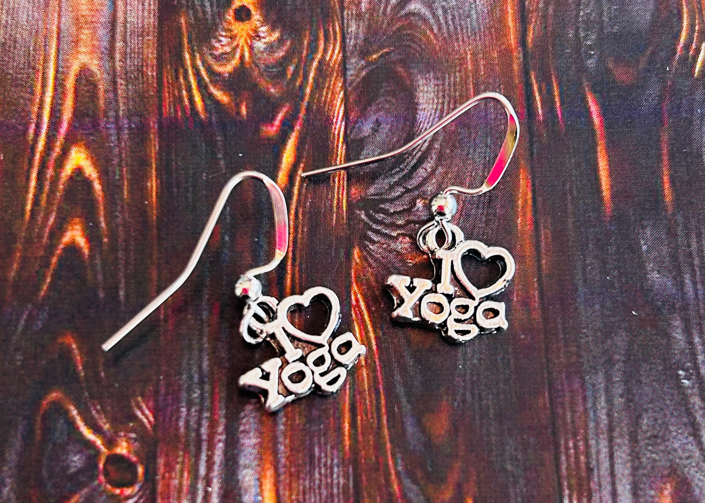 I Love Yoga Earrings