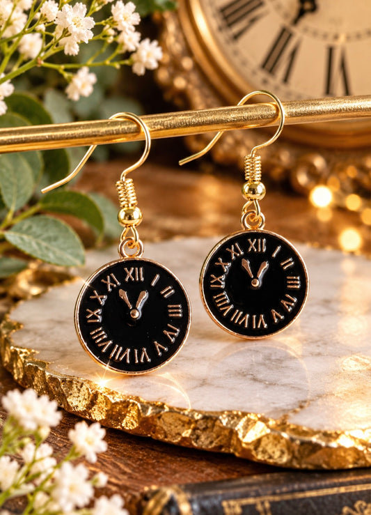Clock Earrings