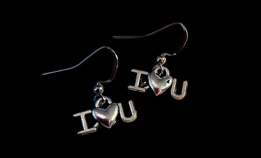 I Love You Earrings