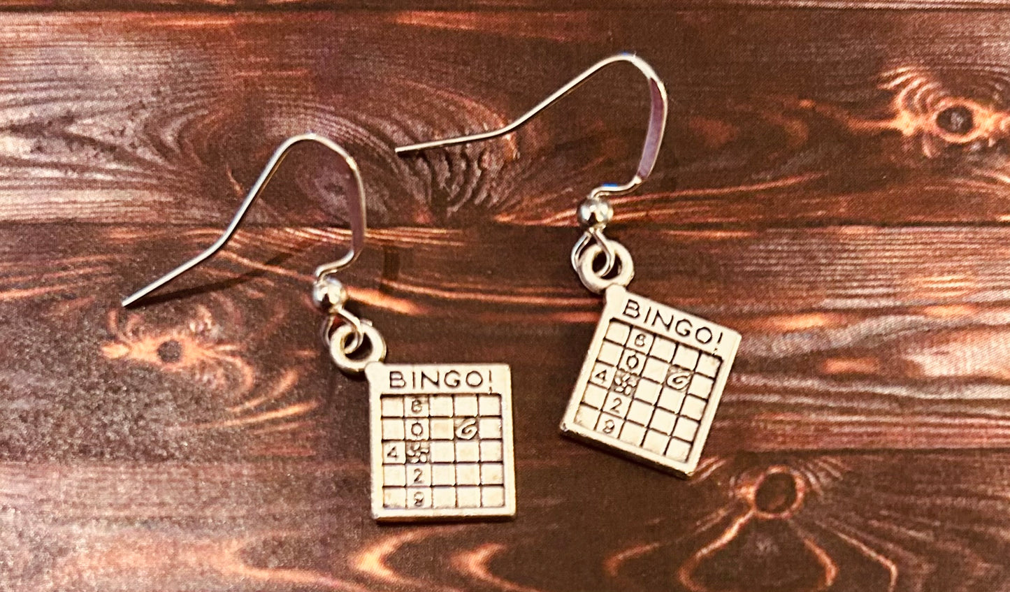 Bingo Card Earrings