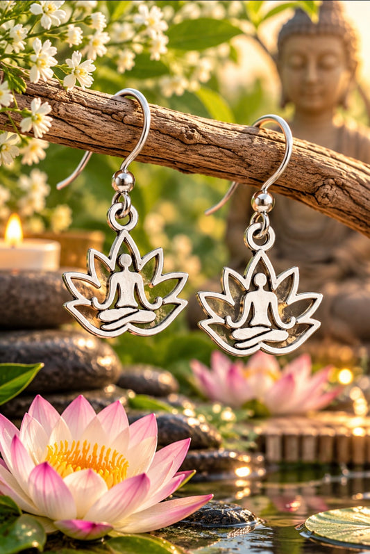 Lotus Flower Meditation Earrings