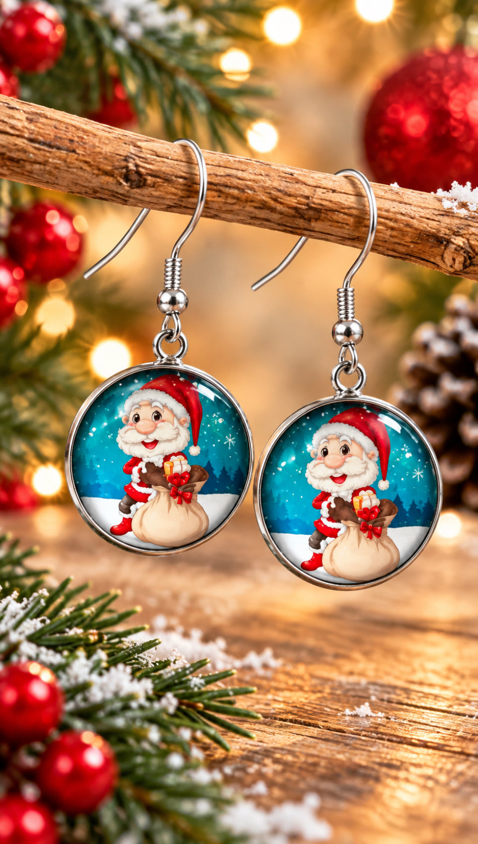 Santa Earrings