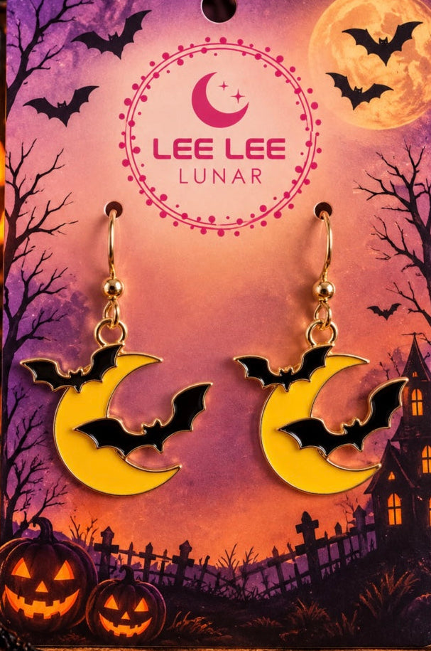 Moon & Bats Earrings