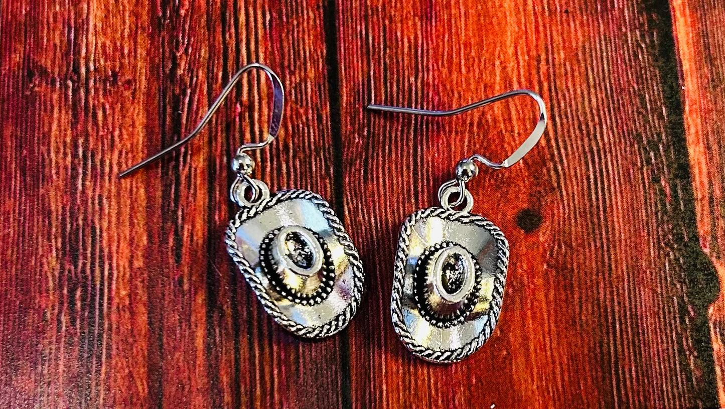 Cowgirl Hat Earrings