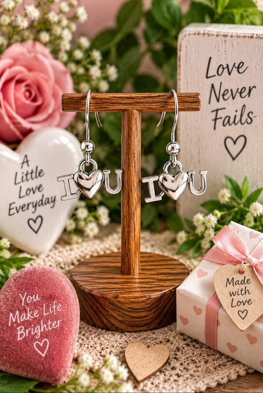 I Love You Earrings