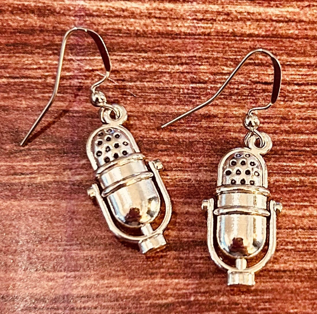 Retro Microphone Earrings