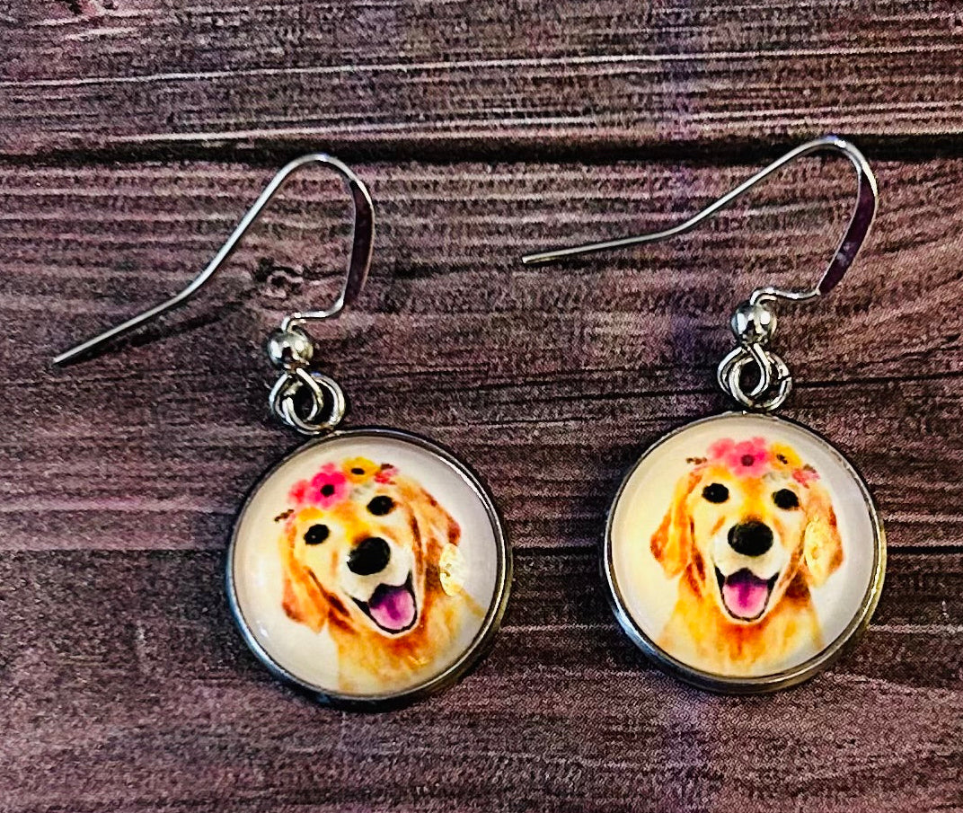 Golden Retriever Earrings