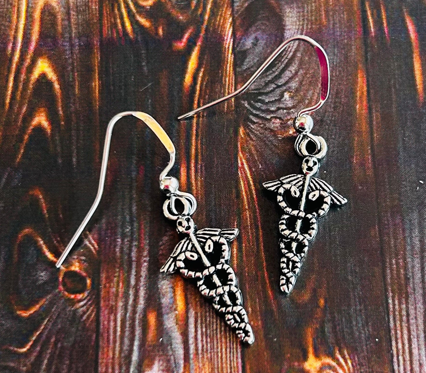 Medical Caduceus Earrings