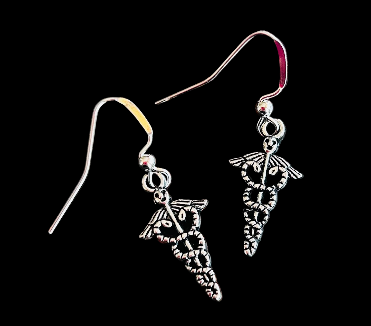 Medical Caduceus Earrings