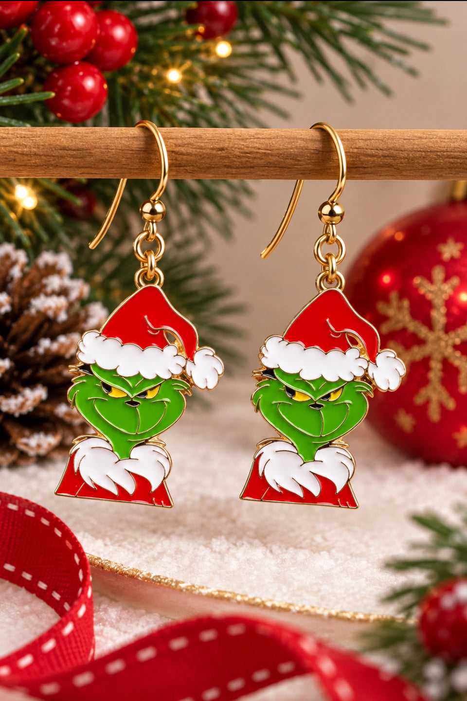 Christmas Grinch Earrings