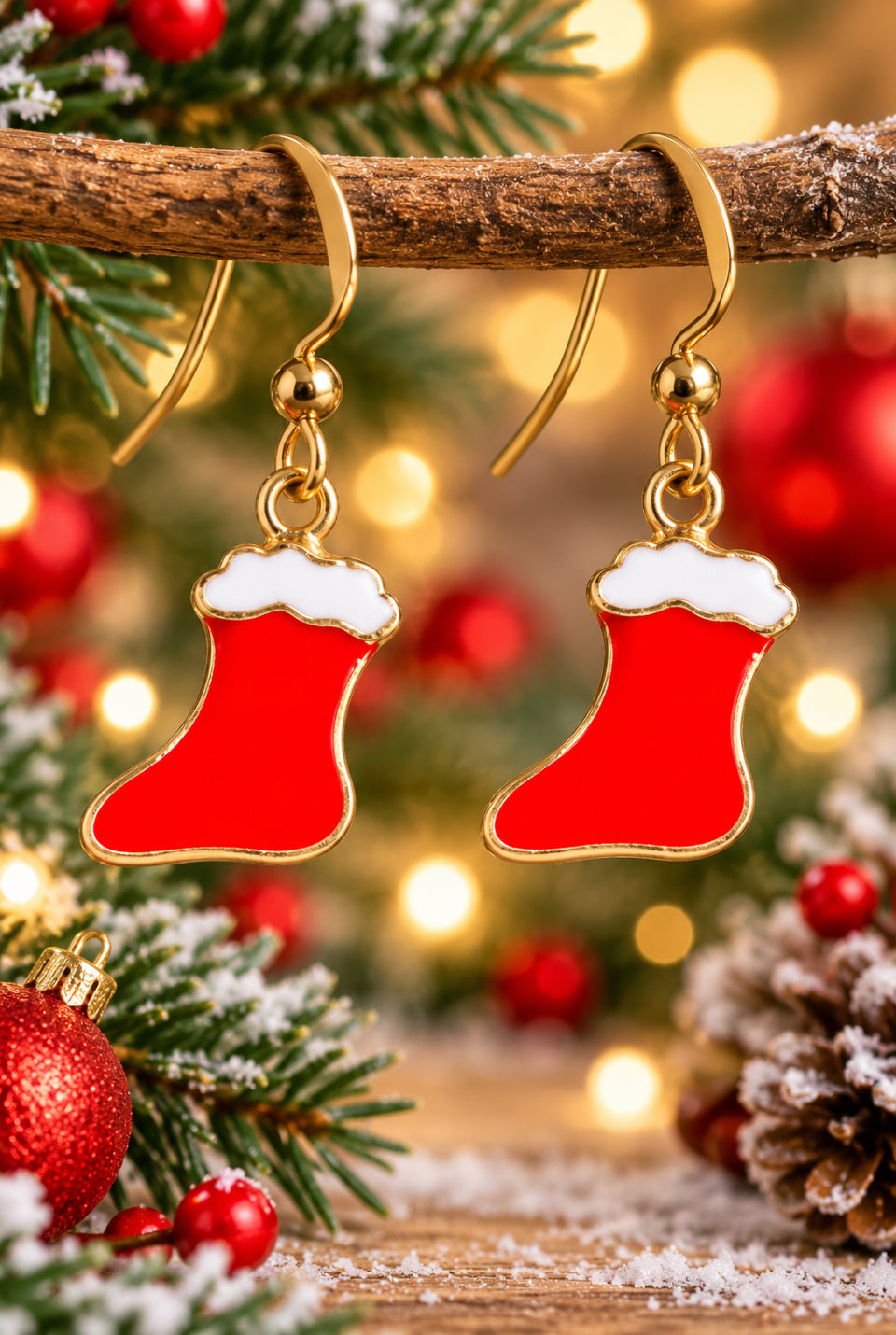 Xmas Stocking Earrings