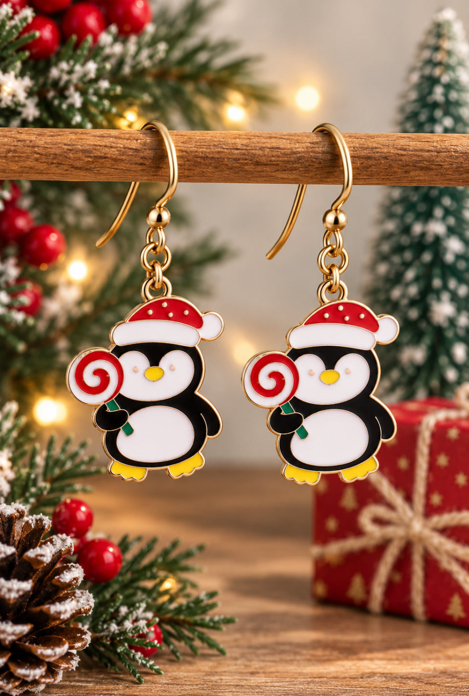 Xmas Penguin Earrings