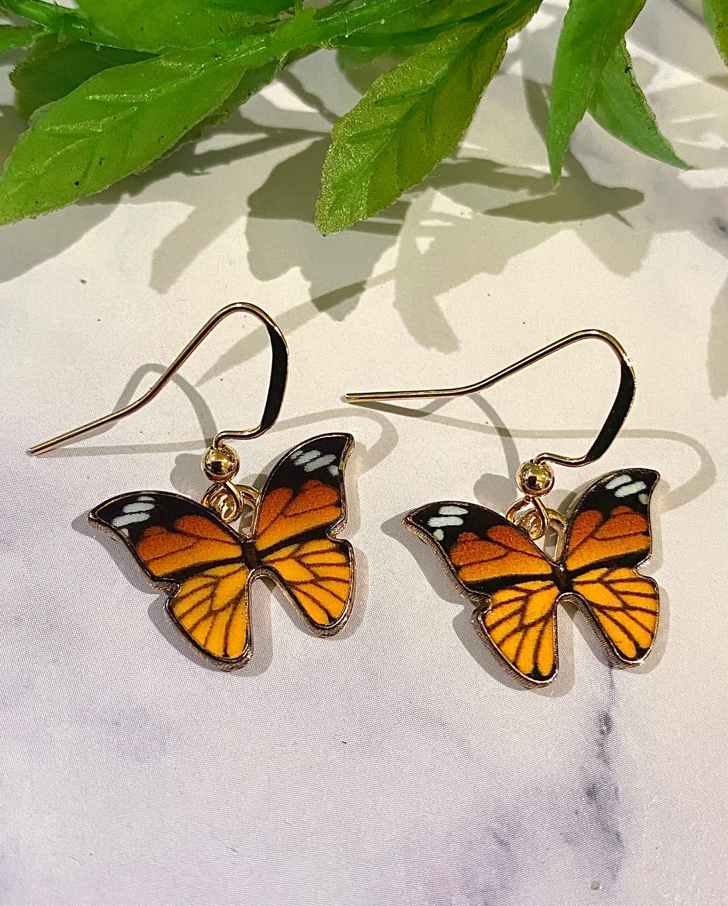 Butterfly Earrings Orange