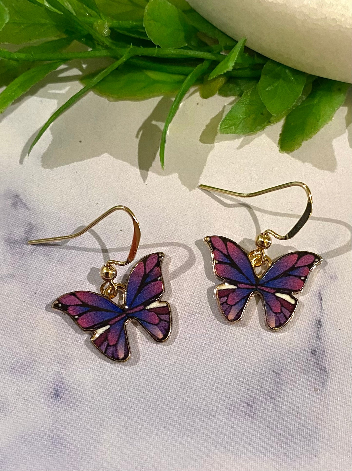 Butterfly Earrings Purple