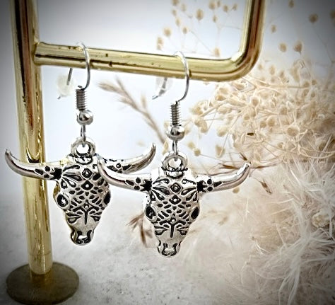 Cattle Skull Earrings