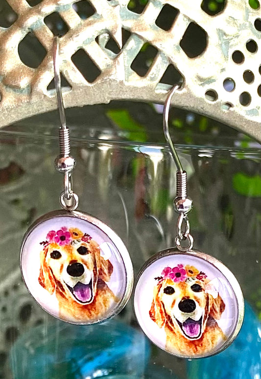 Golden Retriever Earrings