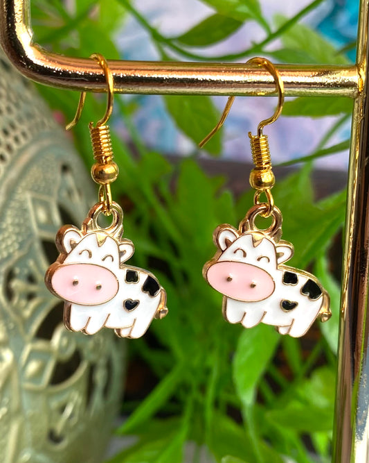 Cow Earrings - 4 Colour Options