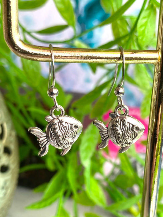 Silver Fish Earrings