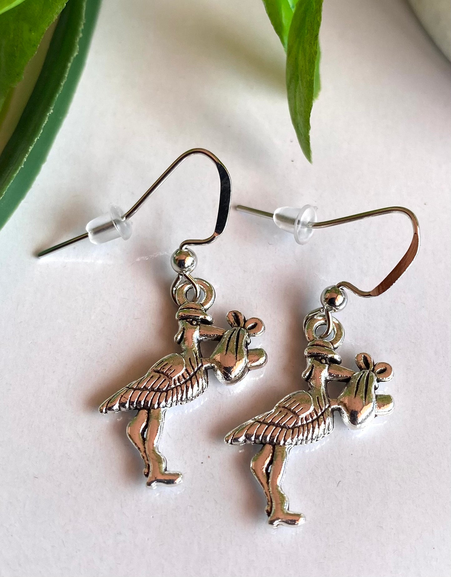 Stork & Baby Earrings