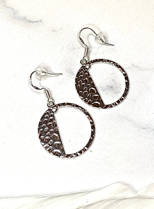 Silver Semi Circle Earrings