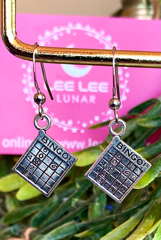 Bingo Card Earrings