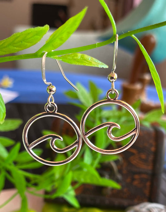 Wave Silver Earrings