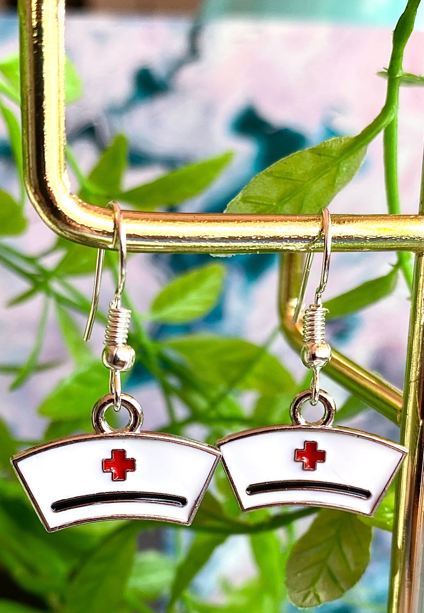 Nurse Hat Earrings