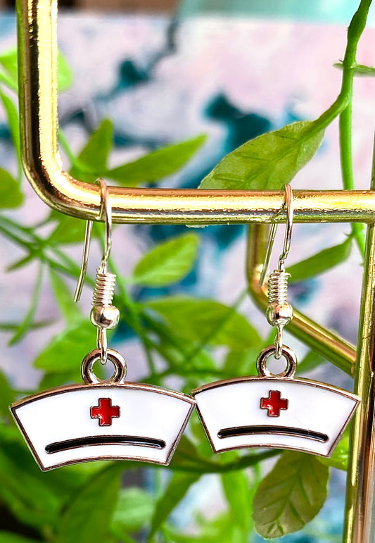 Nurse Hat Earrings