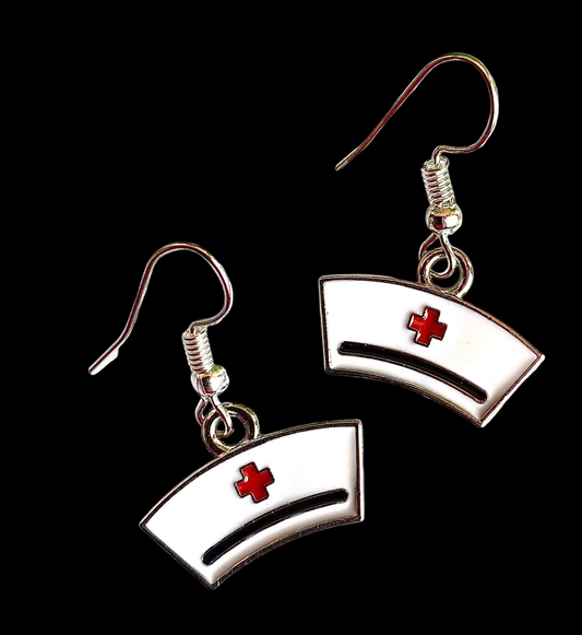 Nurse Hat Earrings