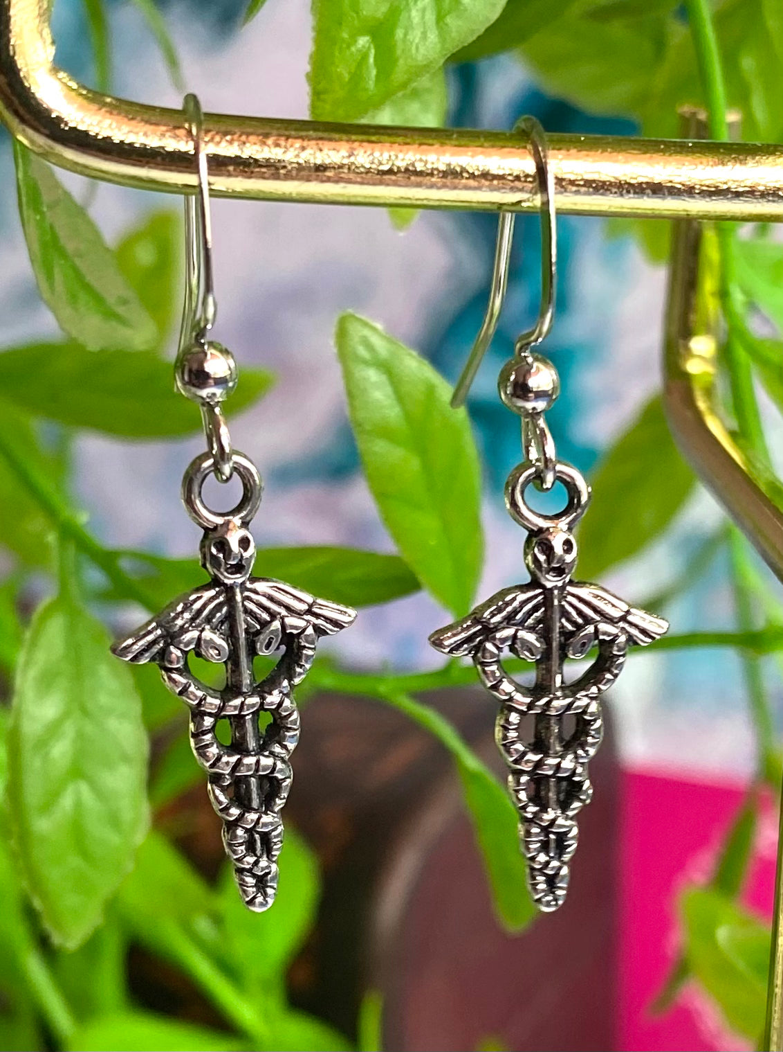 Medical Caduceus Earrings