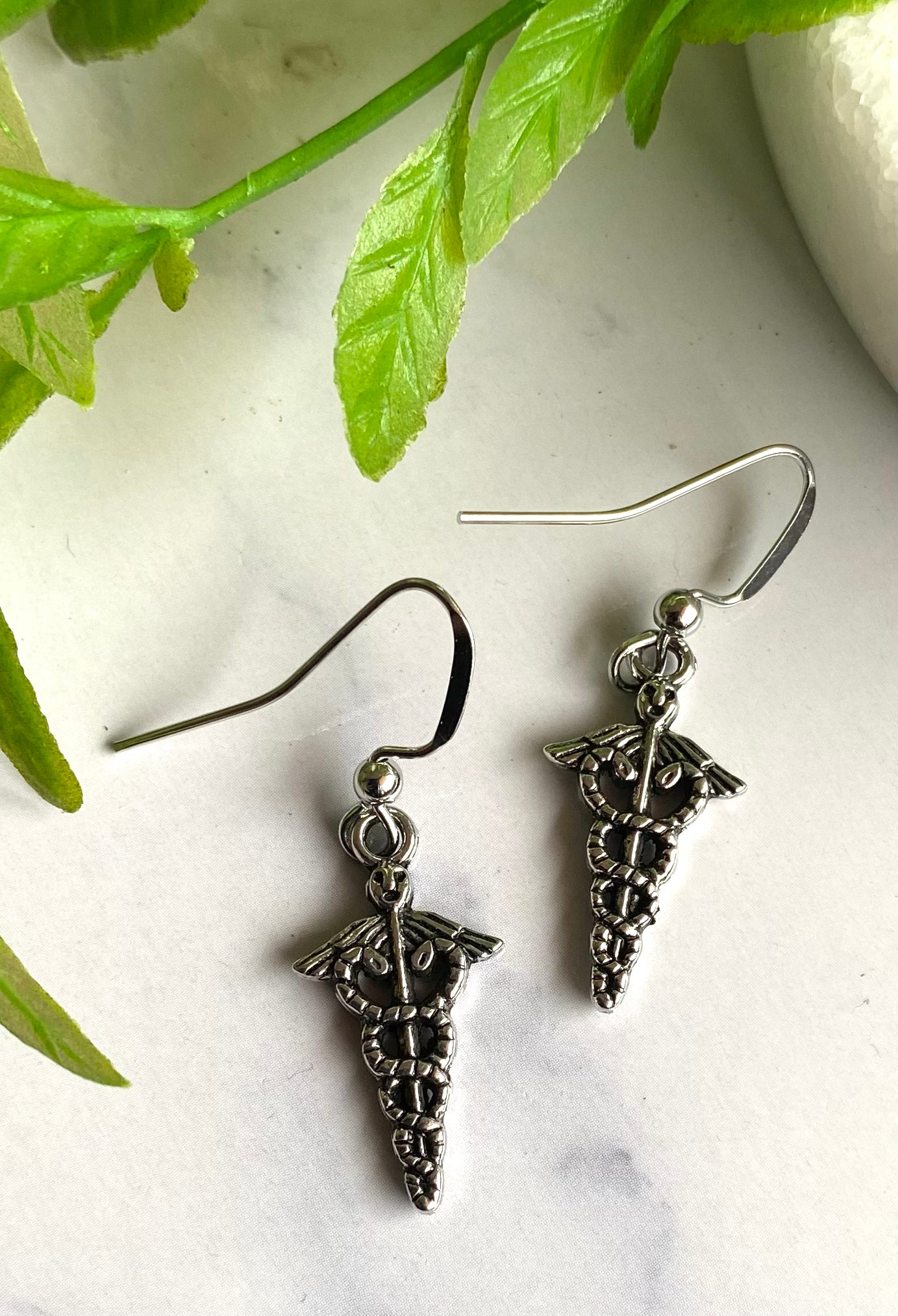 Medical Caduceus Earrings