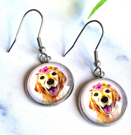 Golden Retriever Earrings