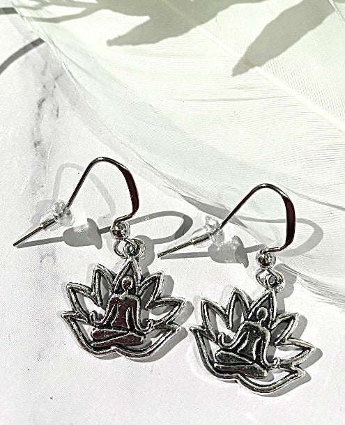 Lotus Flower Meditation Earrings